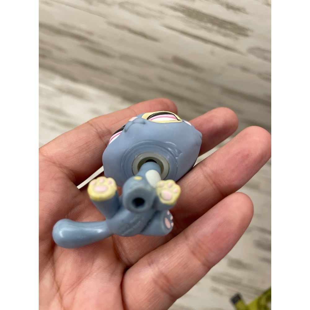 Littlest Pet Shop Bon Bon Tabby Cat Blue Gray Pink Yellow #1155 Kitten RARE LPS - Picture 9 of 9